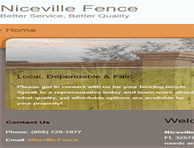 Tablet Screenshot of nicevillefence.com